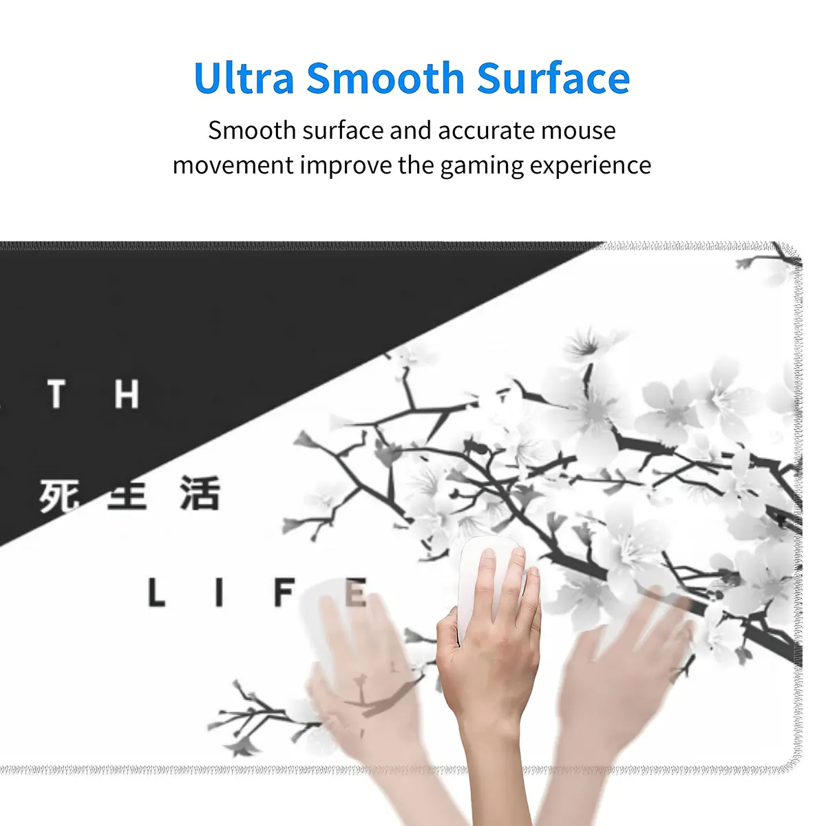 aportt Large Desk Pad 80x30 cm | Cherry Blossom Gaming & Office Mouse Mat - view 4