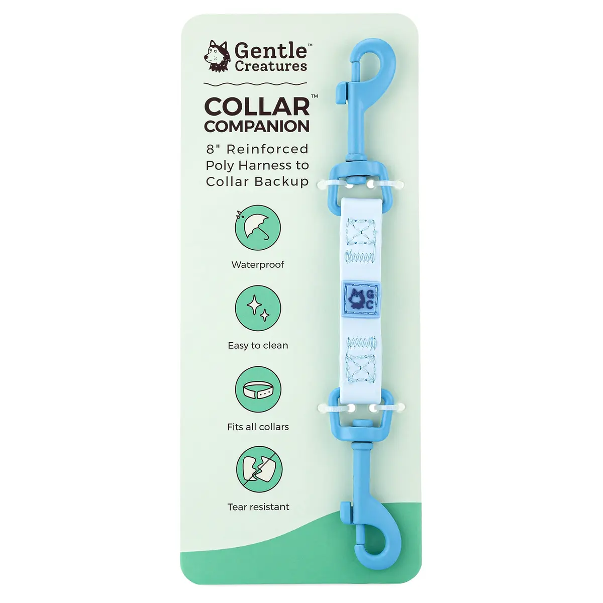 Gentle Creatures Collar Companion Waterproof Dog Safety Backup Clip 18cm (7") | Secure Anti-Escape Backup Clip - main product image