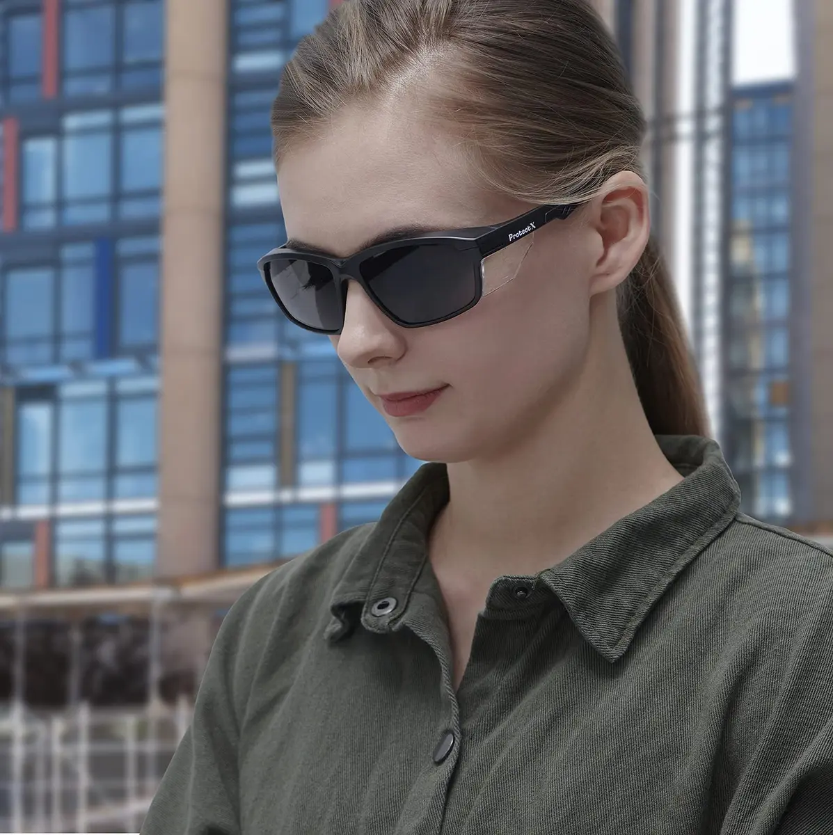 ProtectX Super Light Safety Glasses, Voyager Tinted Smoke, ANSI Z87.1 Rated | Anti-Fog, UV Protection - view 7