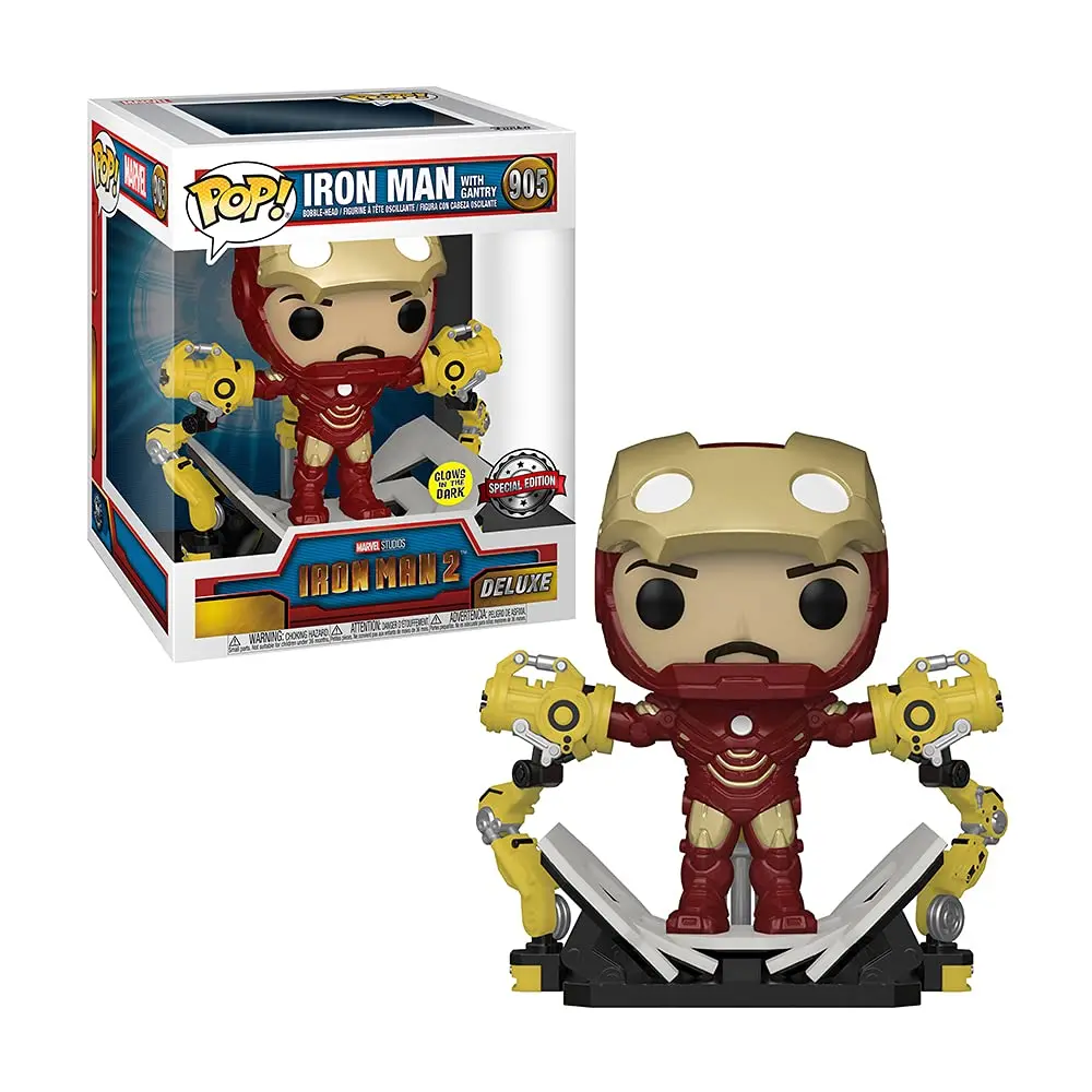Funko Marvel Iron Man 2 POP! Vinyl Bobble Head 6-Inch | Deluxe, Glow in the Dark, Collectible Action Figure - view 5