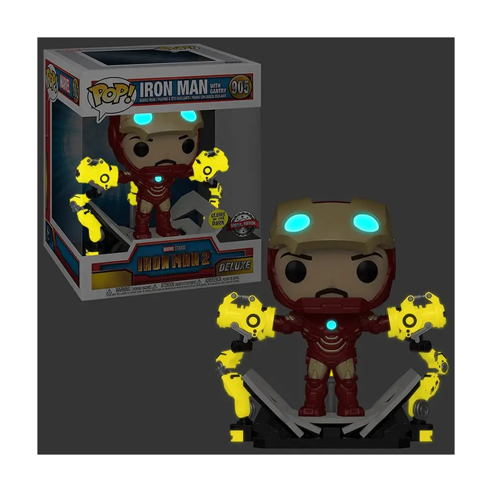 Funko Marvel Iron Man 2 POP! Vinyl Bobble Head 6-Inch | Deluxe, Glow in the Dark, Collectible Action Figure - view 6