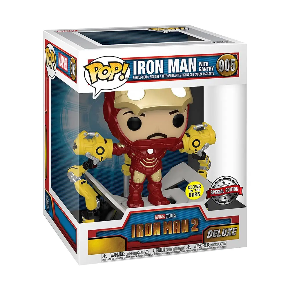 Funko Marvel Iron Man 2 POP! Vinyl Bobble Head 6-Inch | Deluxe, Glow in the Dark, Collectible Action Figure - view 3