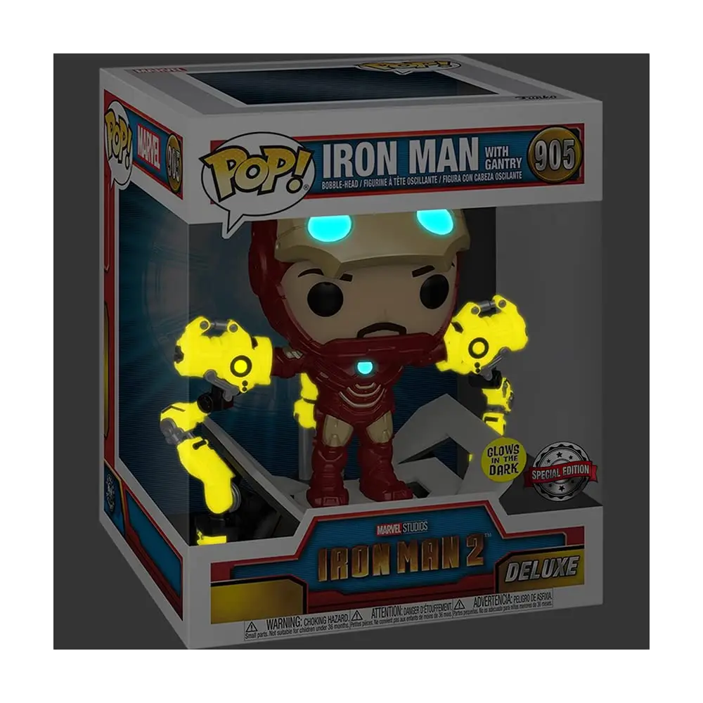 Funko Marvel Iron Man 2 POP! Vinyl Bobble Head 6-Inch | Deluxe, Glow in the Dark, Collectible Action Figure - view 4