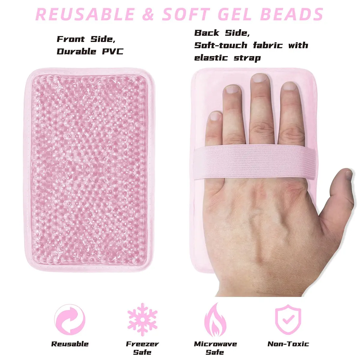 ZNÖCUETÖD Gel Ice Pack for Injuries 1 Pack Reusable Hot Cold Pack | Fast Pain Relief with Strap - view 5