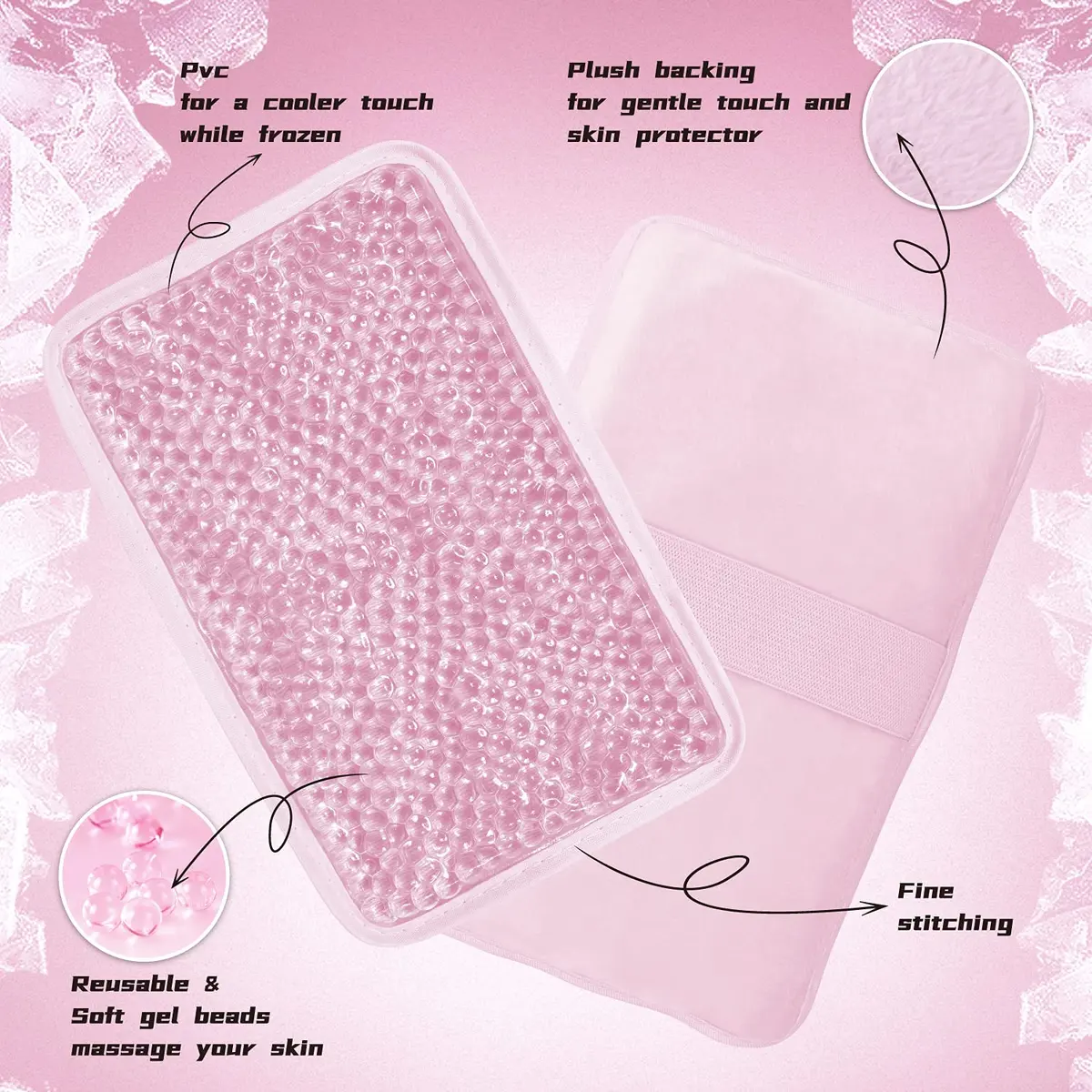 ZNÖCUETÖD Gel Ice Pack for Injuries 1 Pack Reusable Hot Cold Pack | Fast Pain Relief with Strap - view 4