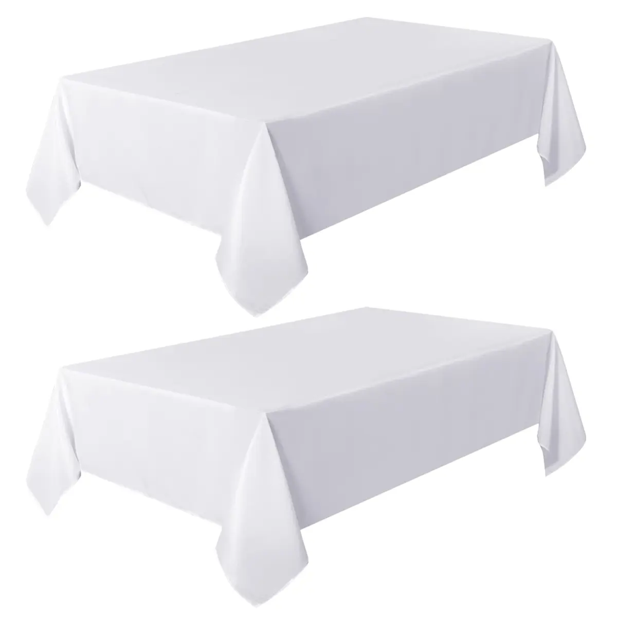 sancua 2 Pack White Table Cloth 60x120 Inch | Perfect for 8ft Rectangle Tables - view 8