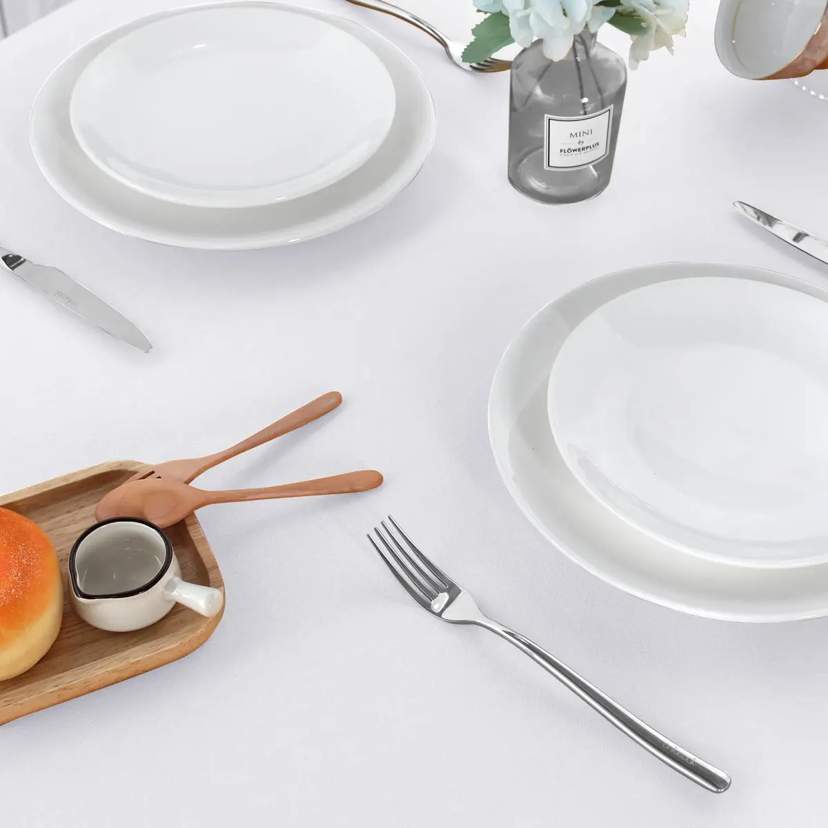 sancua 2 Pack White Table Cloth 60x120 Inch | Perfect for 8ft Rectangle Tables - view 9