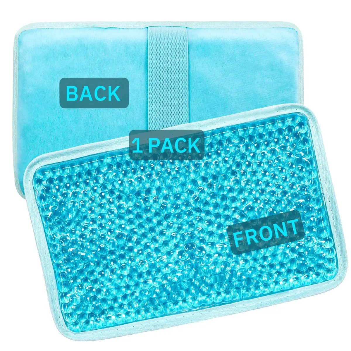 ZNÖCUETÖD Gel Beads Ice Pack with Strap | Reusable Hot & Cold Therapy for Injuries & Pain Relief - main product image