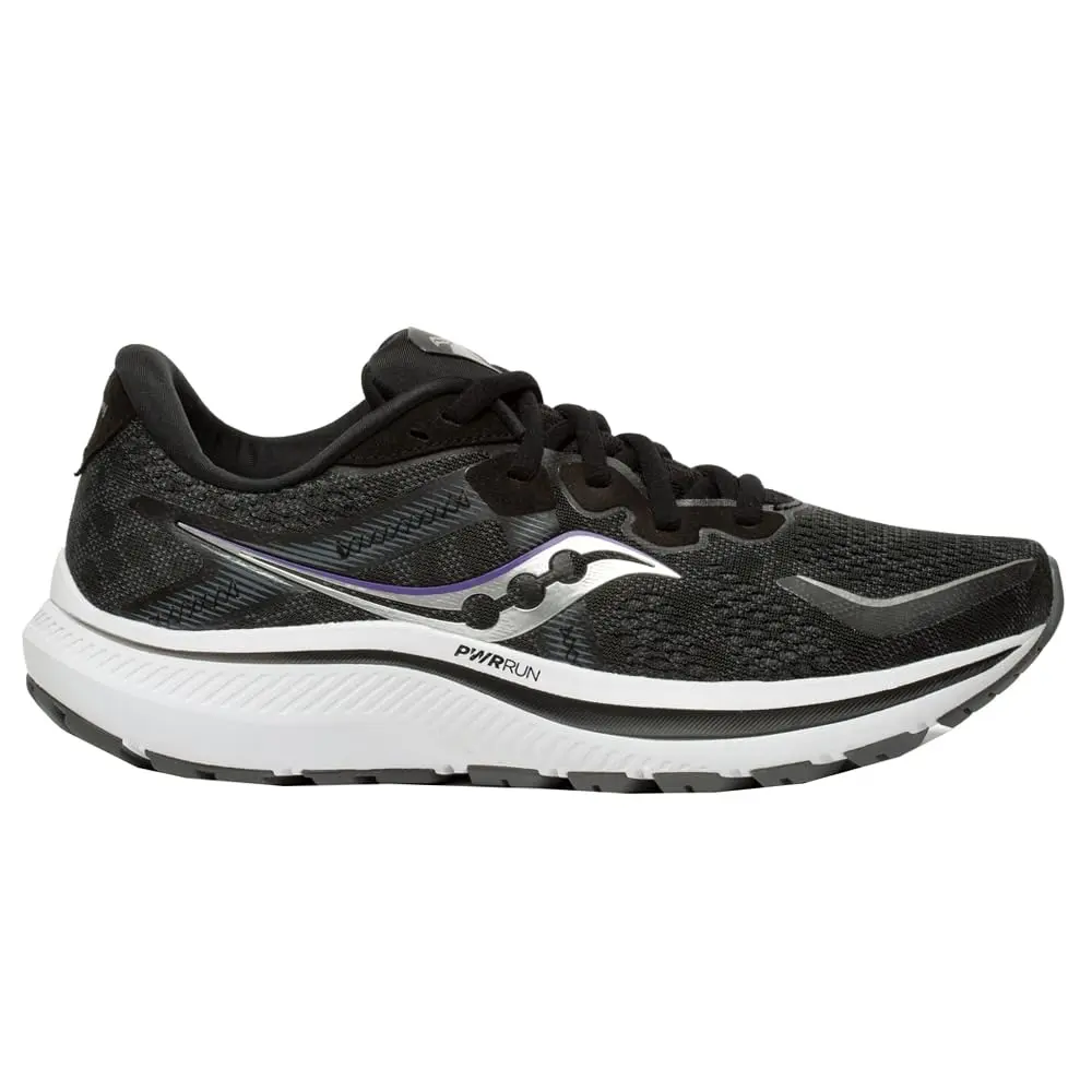 Saucony Women's Omni 20 Running Shoe, Black/White, Size 5 | Supportive, Cushioned & Stable for Road Running - view 3