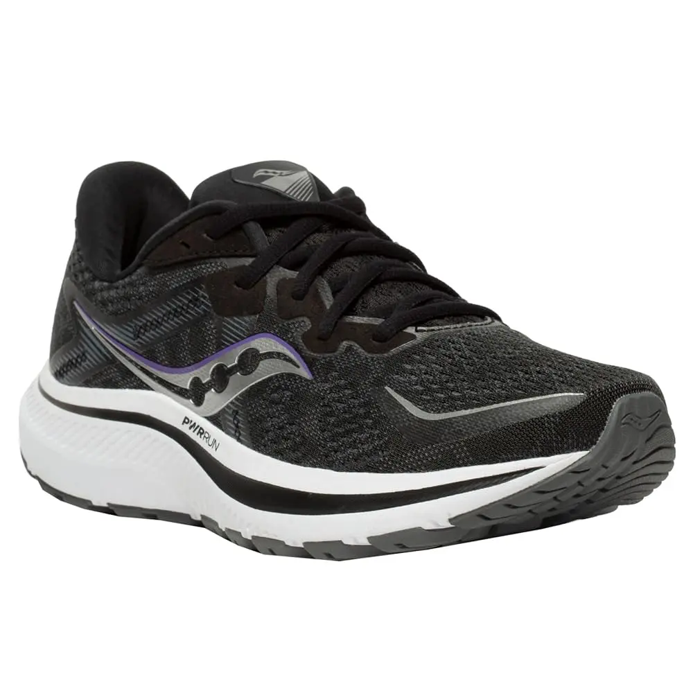 Saucony Women's Omni 20 Running Shoe, Black/White, Size 5 | Supportive, Cushioned & Stable for Road Running - view 4