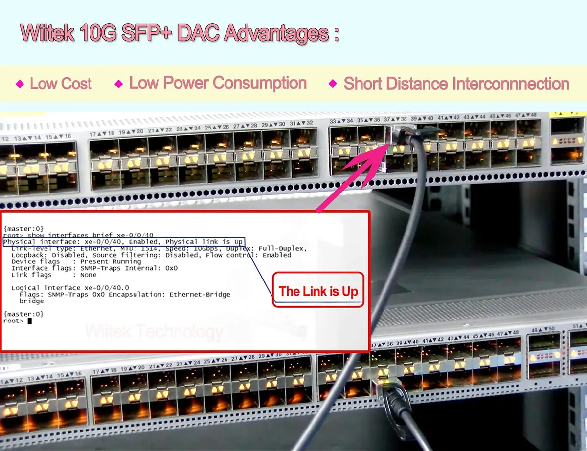 Wiitek Blue Colored 2m (6.56 ft) 10G SFP+ DAC Twinax Cable | High-Speed Network Connectivity - view 5