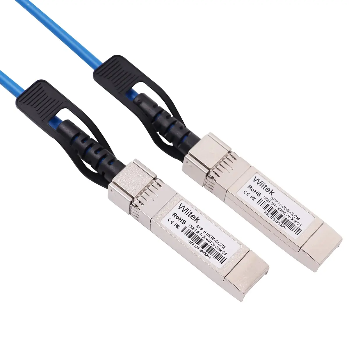Wiitek Blue Colored 2m (6.56 ft) 10G SFP+ DAC Twinax Cable | High-Speed Network Connectivity - view 2
