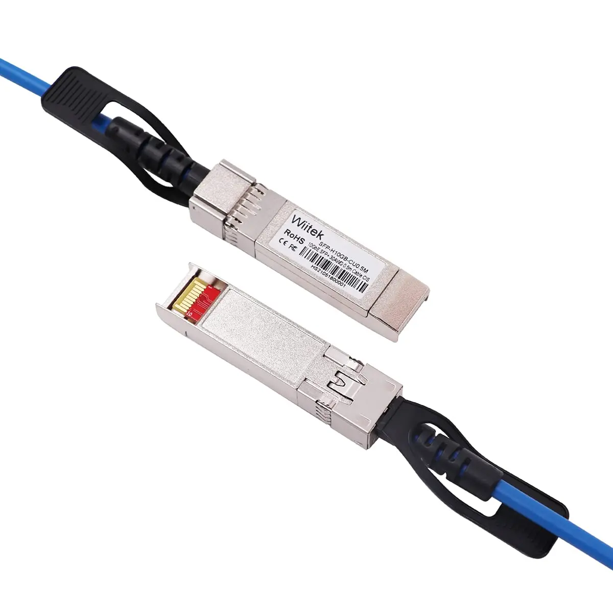 Wiitek Blue Colored 2m (6.56 ft) 10G SFP+ DAC Twinax Cable | High-Speed Network Connectivity - view 3