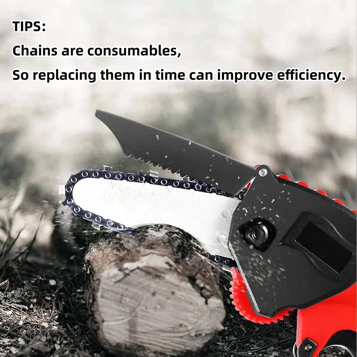 Fifchall Chainsaw Chain Replacement for 4 Inch Mini Chainsaw | Wear-Resistant, Smooth Cutting, Easy Install - view 5