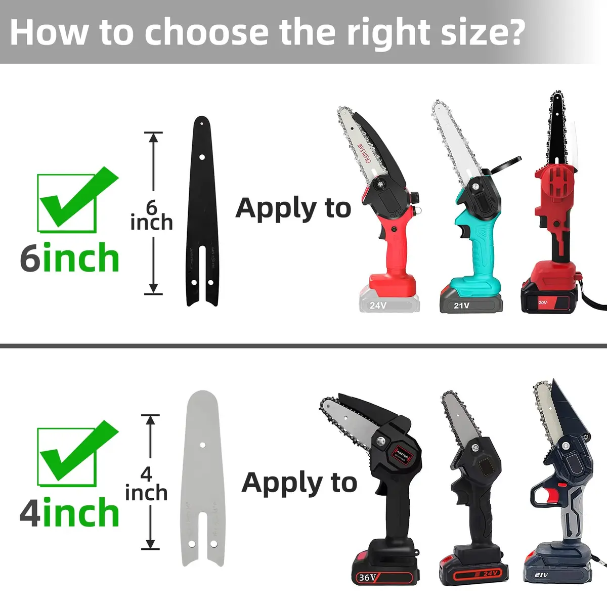 Fifchall Chainsaw Chain Replacement for 4 Inch Mini Chainsaw | Wear-Resistant, Smooth Cutting, Easy Install - view 6