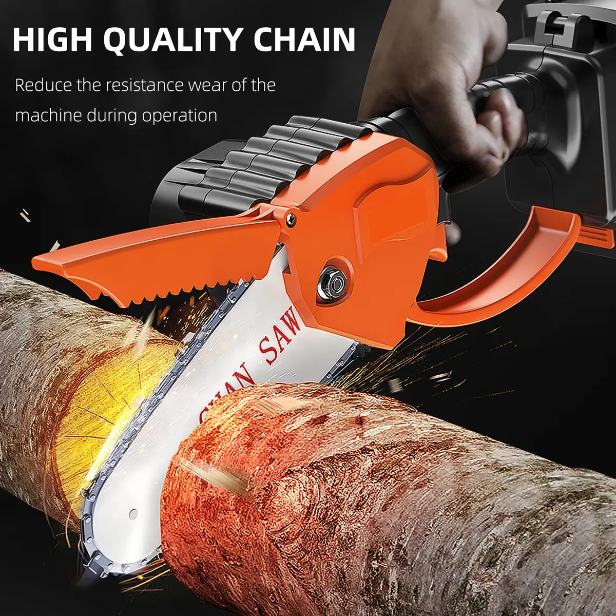 Fifchall Chainsaw Chain Replacement for 4 Inch Mini Chainsaw | Wear-Resistant, Smooth Cutting, Easy Install - view 4
