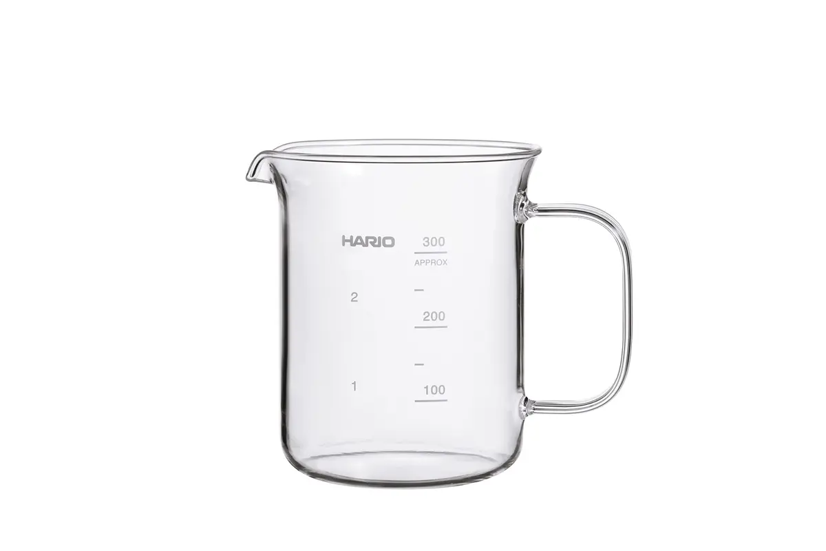 HARIO Beaker Server 300ml (10.1 Fl Oz) | Precision Glass Coffee Server with Steady Pour Handle - main product image