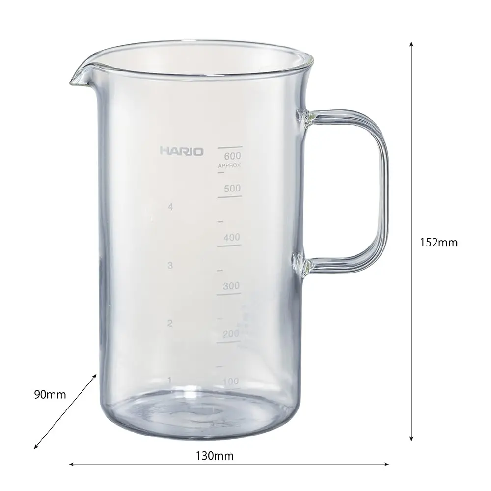 HARIO Beaker Server 600ml (20.3 Oz) | Heatproof Glass Coffee Server with Measuring Marks - view 2