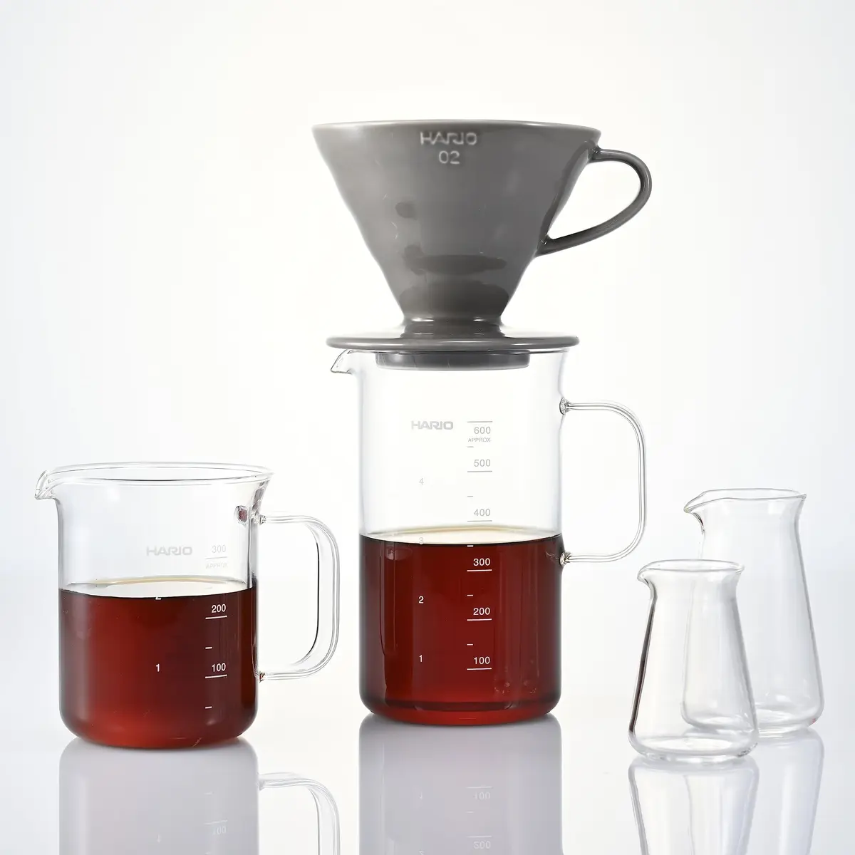 HARIO Beaker Server 600ml (20.3 Oz) | Heatproof Glass Coffee Server with Measuring Marks - view 3