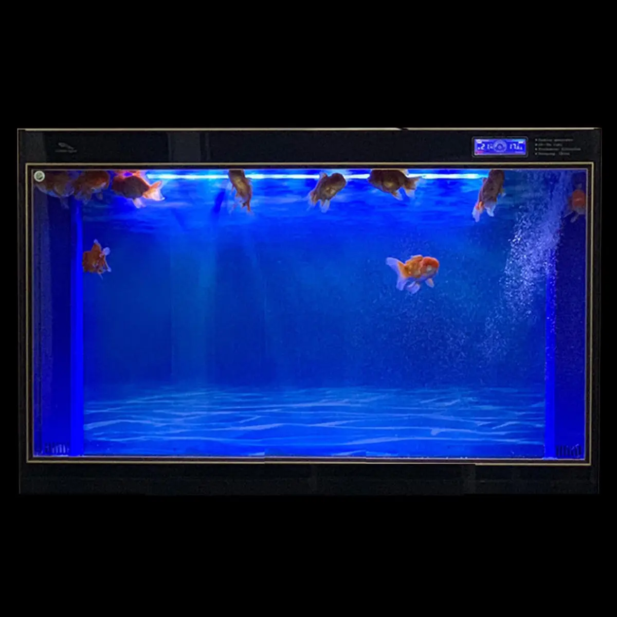 ELEBOX Aquarium Background Blue Black Fish Tank Background 12"x 32" | Vibrant HD Image for Aquarium Depth - view 7