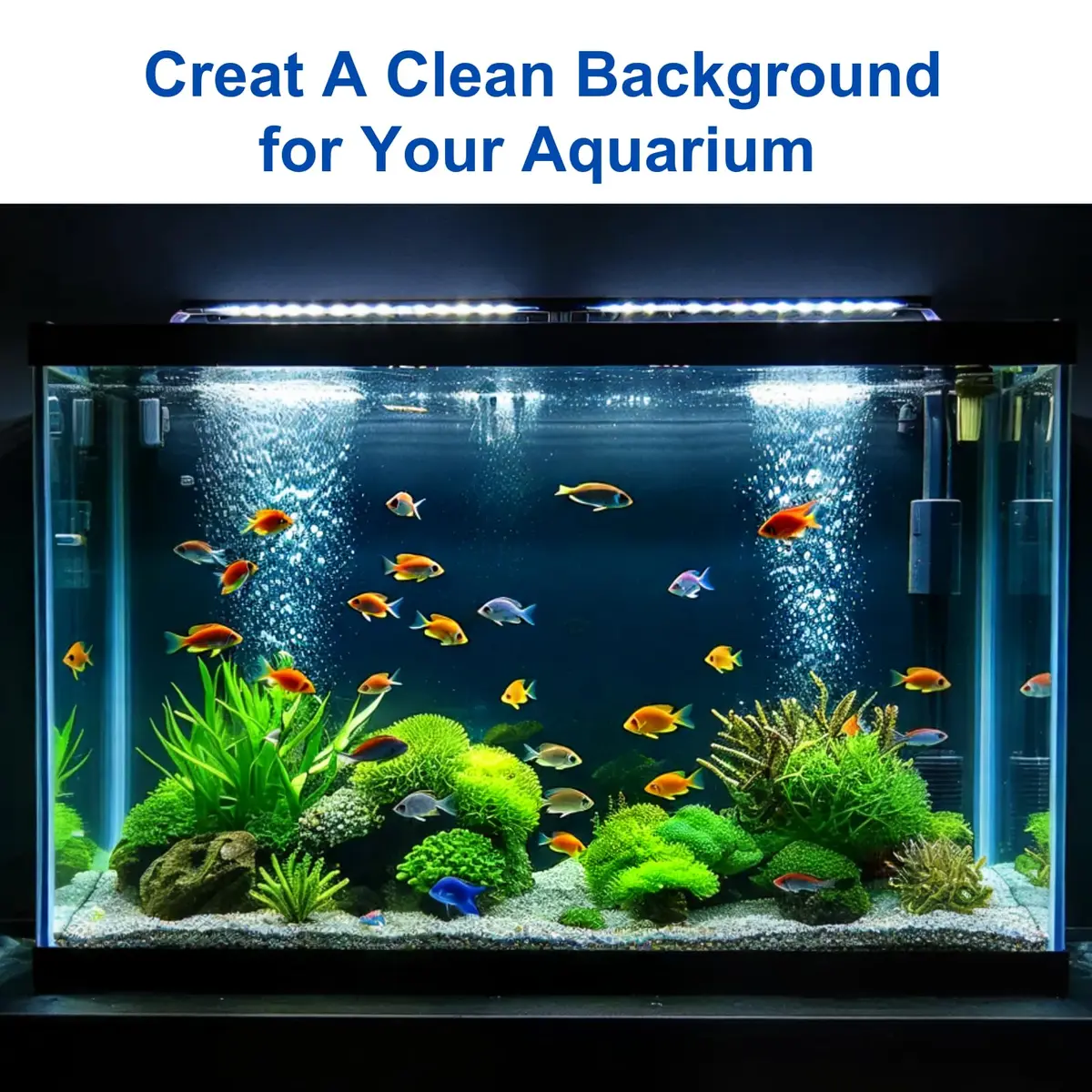 ELEBOX Aquarium Background Blue Black Fish Tank Background 71.7" | 3D HD Double-Sided Aquarium Decor - view 6
