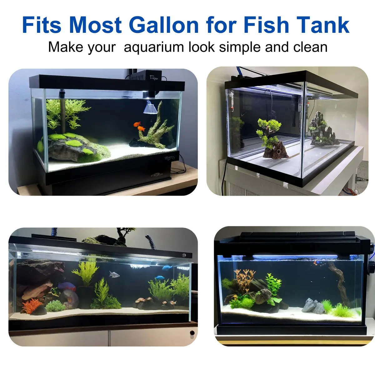 ELEBOX Aquarium Background Blue Black Fish Tank Background 16"x 40" | Vibrant HD Double-Sided Aquarium Decor - view 7