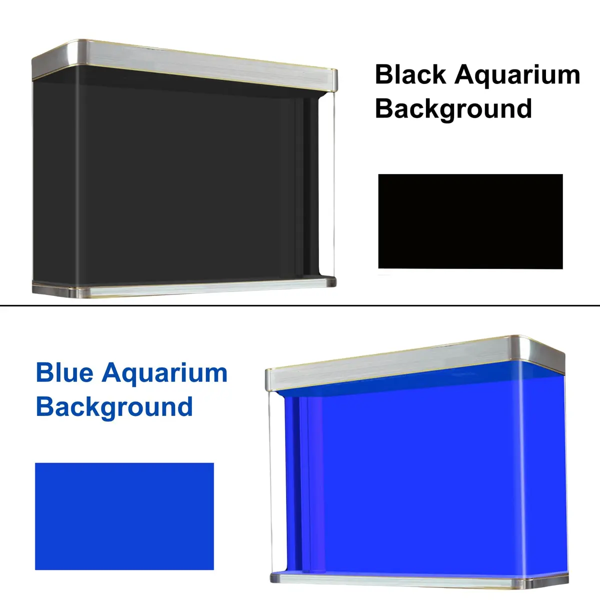 ELEBOX Aquarium Background Blue Black Fish Tank Background 20" x 48" | Double-Sided HD Aquarium Wallpaper - view 4