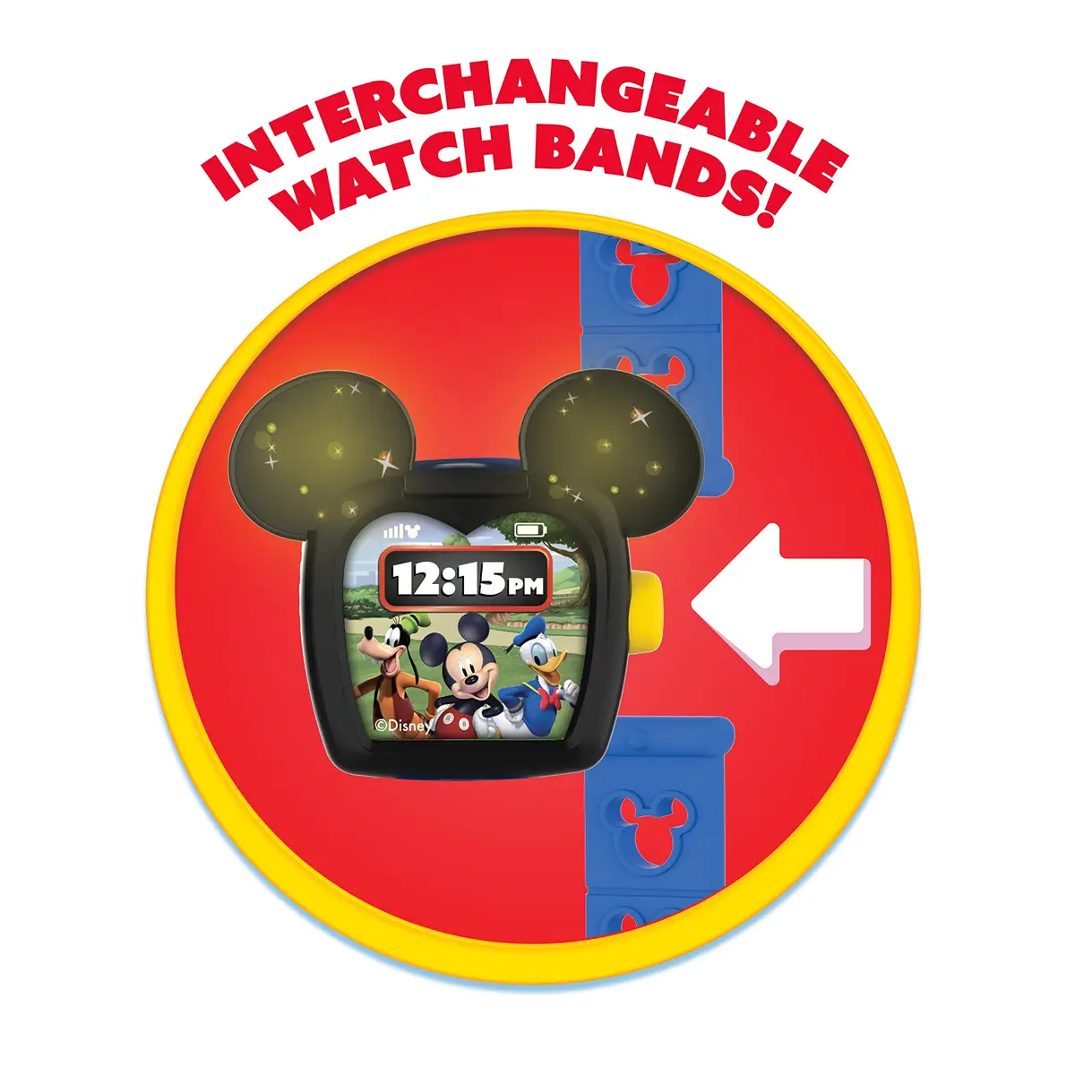 Disney Mickey Mouse Funhouse Smart Watch for Kids, Toddler Toy with Lights & Sounds, Ages 2+ | Realistic & Customizable - view 4