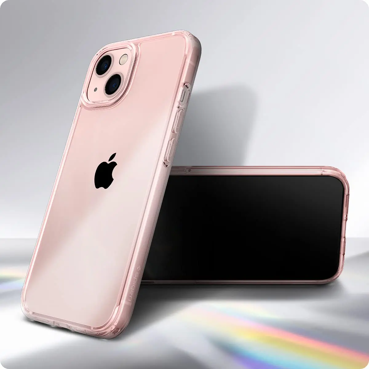 Spigen Ultra Hybrid for iPhone 13 Mini Case, Rose Crystal | Hybrid TPU & PC Back, Crystal Clear, Raised Bezel, Easy Press Buttons - view 5