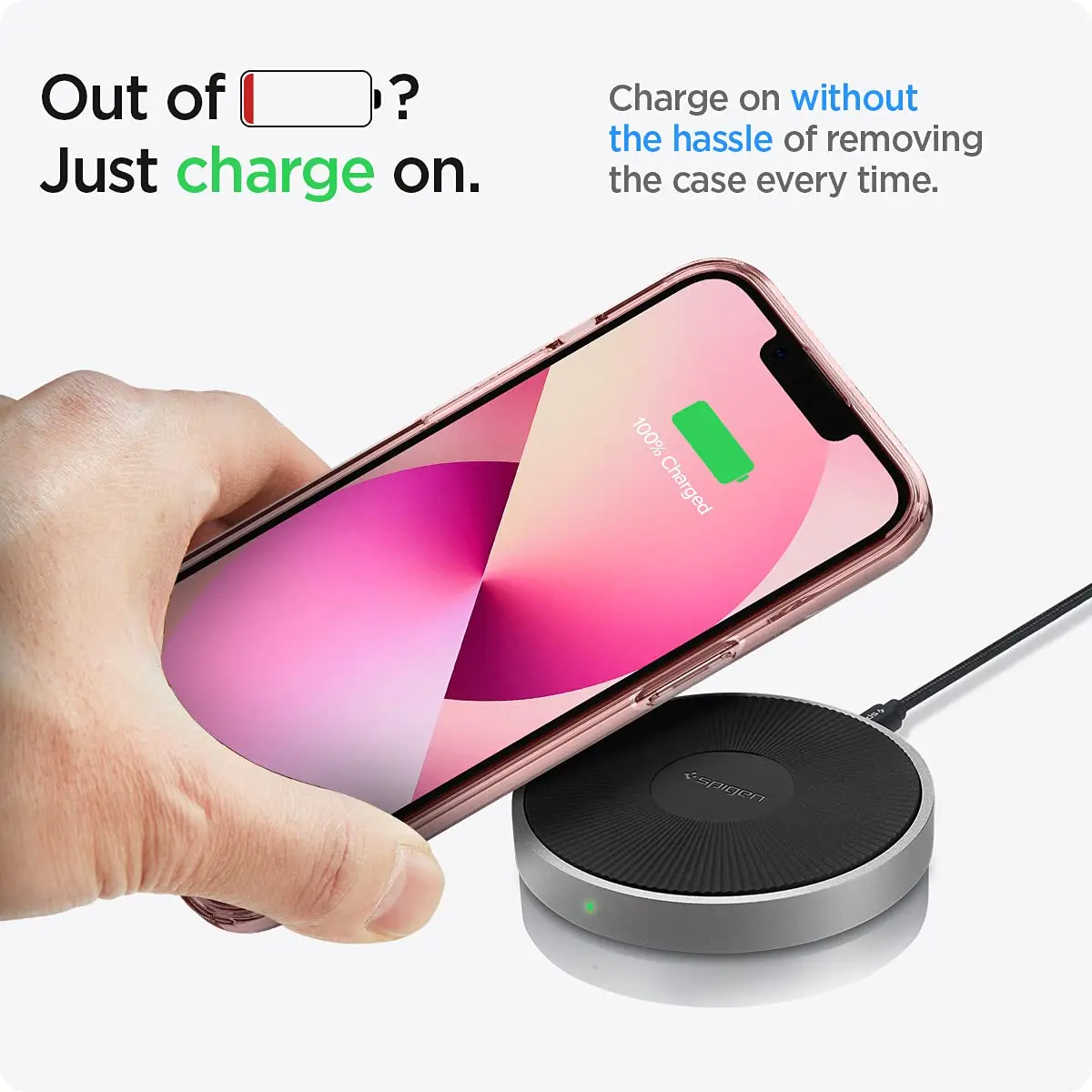 Spigen Ultra Hybrid for iPhone 13 Mini Case, Rose Crystal | Hybrid TPU & PC Back, Crystal Clear, Raised Bezel, Easy Press Buttons - view 7