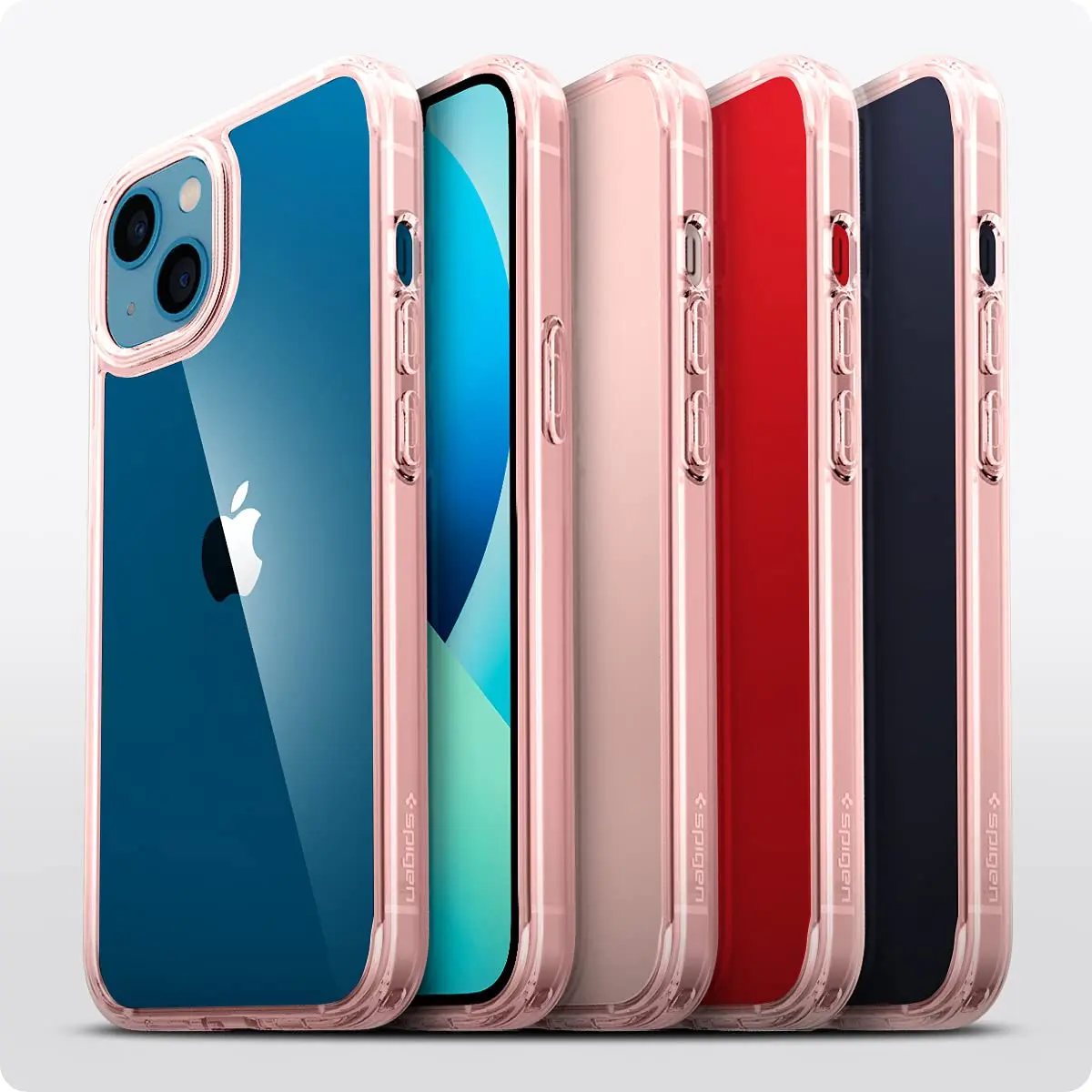 Spigen Ultra Hybrid for iPhone 13 Mini Case, Rose Crystal | Hybrid TPU & PC Back, Crystal Clear, Raised Bezel, Easy Press Buttons - view 8