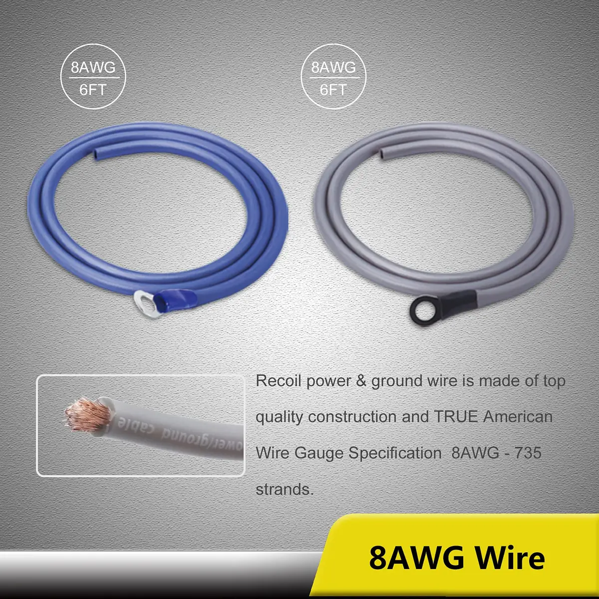 RECOIL RC4D True 4 Gauge Car Audio Wiring Kit | Premium Amplifier Installation - view 3