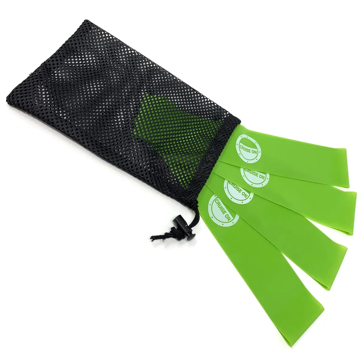 Cruise On Towel Bands for Cruise Chairs, 4 Pack, Green and Lime | Secure Beach Towel Holders for Lounge Chairs - view 5