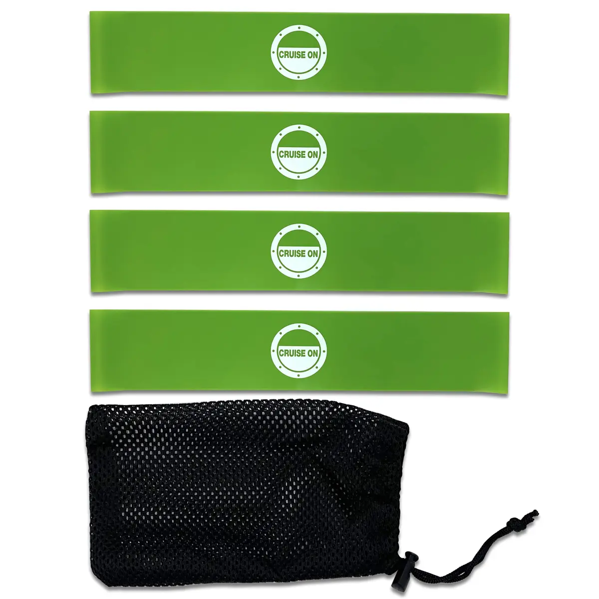 Cruise On Towel Bands for Cruise Chairs, 4 Pack, Green and Lime | Secure Beach Towel Holders for Lounge Chairs - view 6