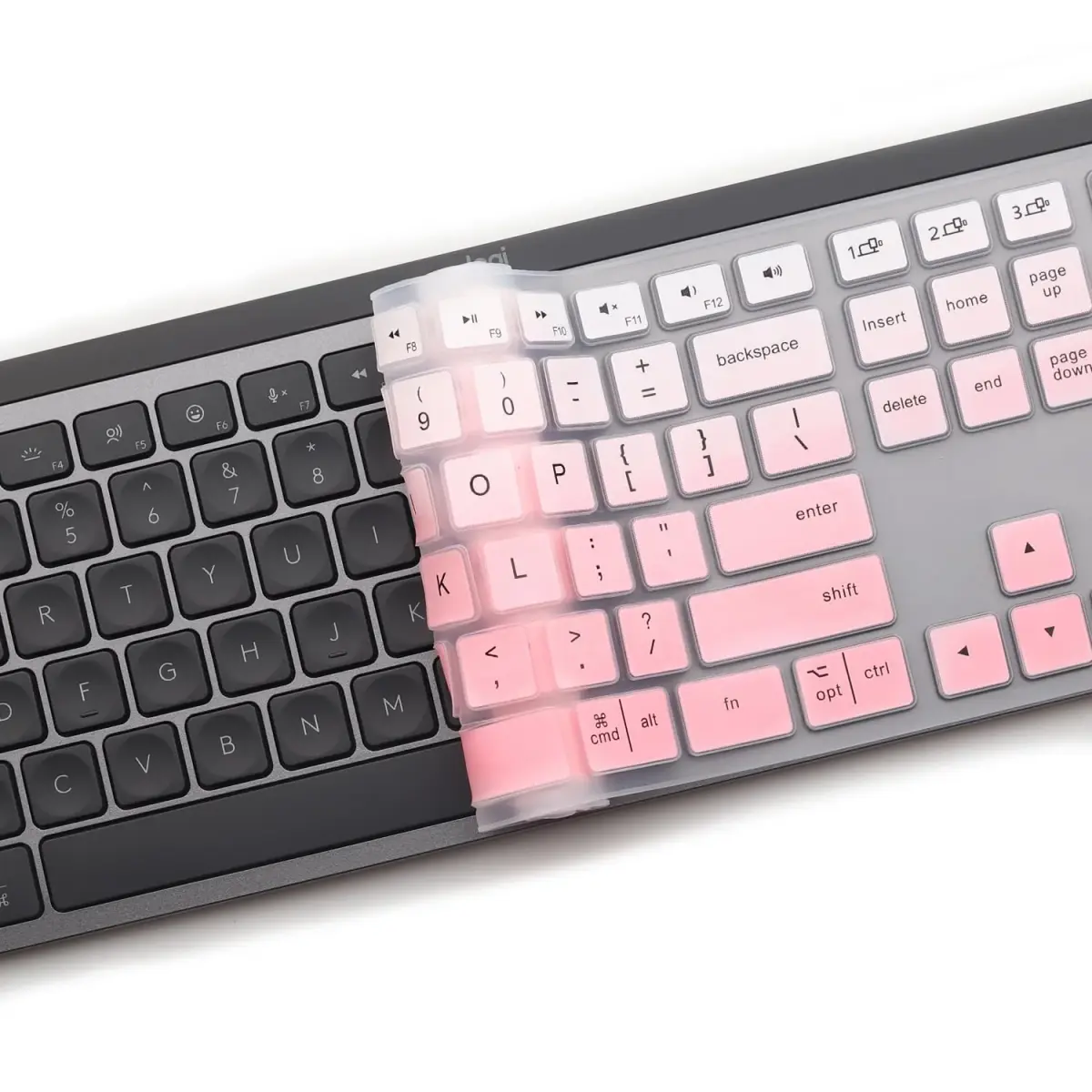 MUBUY-GOL GradualPink Silicone Keyboard Cover Skin for Logitech MX Keys S/Craft, US Layout | Protects from Spills & Dust - view 5