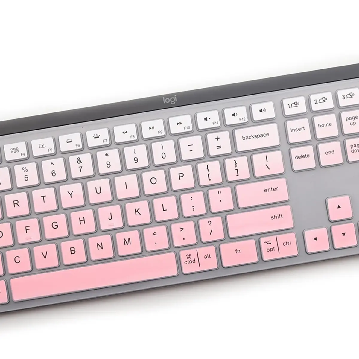 MUBUY-GOL GradualPink Silicone Keyboard Cover Skin for Logitech MX Keys S/Craft, US Layout | Protects from Spills & Dust - view 3