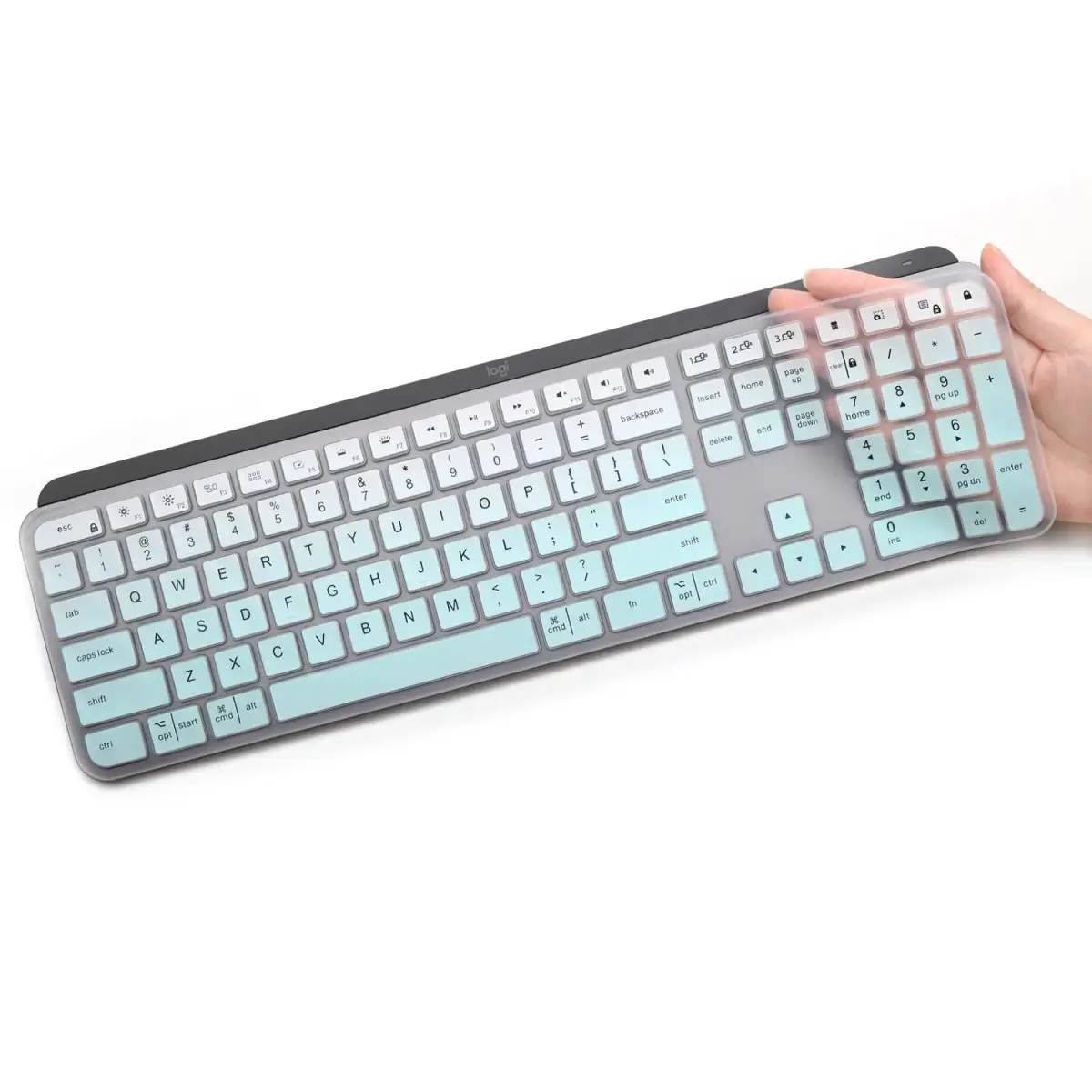 MUBUY-GOL MintGreen Keyboard Cover for Logitech MX Keys S/Craft | 36cm (14.2in) - main product image