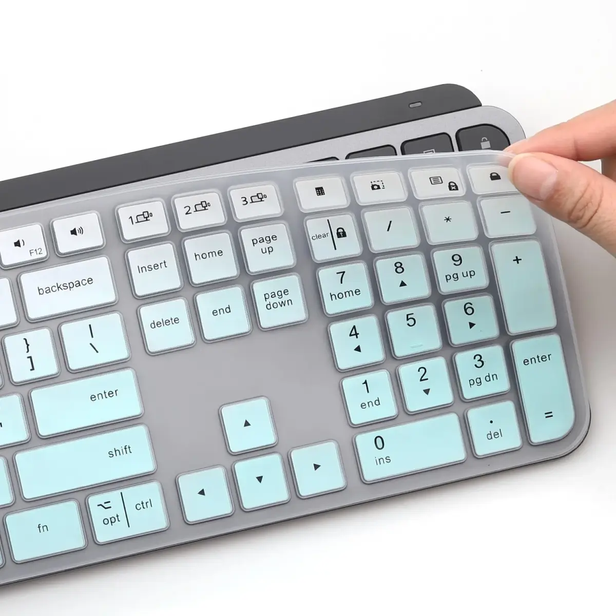 MUBUY-GOL MintGreen Keyboard Cover for Logitech MX Keys S/Craft | 36cm (14.2in) - view 5