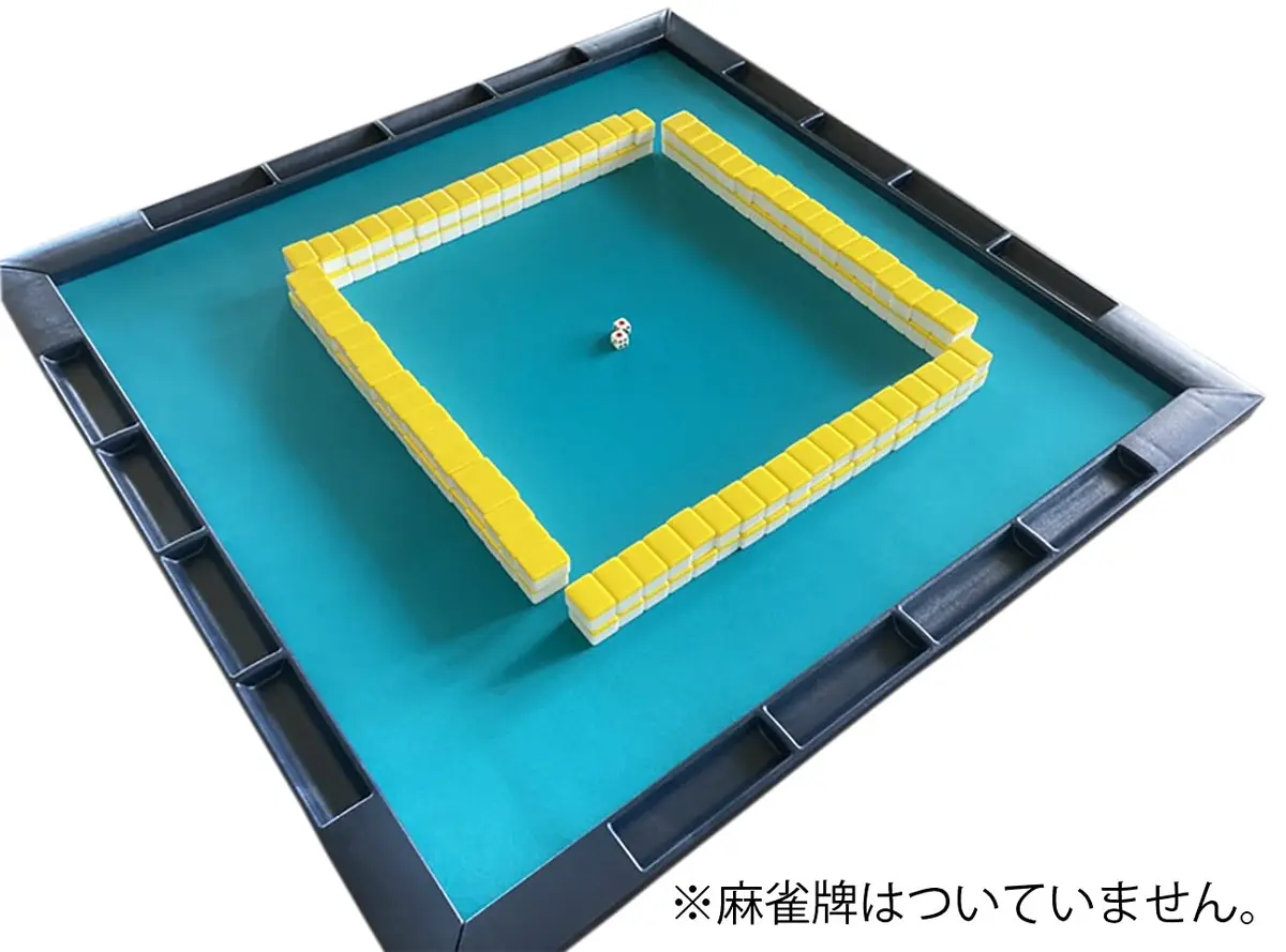 AMOS Mahjong Junk Mat 73513 | Classic Mahjong Mat with Case, 69x69cm, Green - view 2