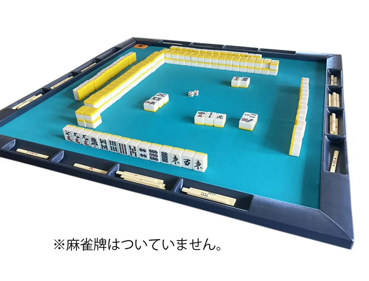 AMOS Mahjong Junk Mat 73513 | Classic Mahjong Mat with Case, 69x69cm, Green - view 3