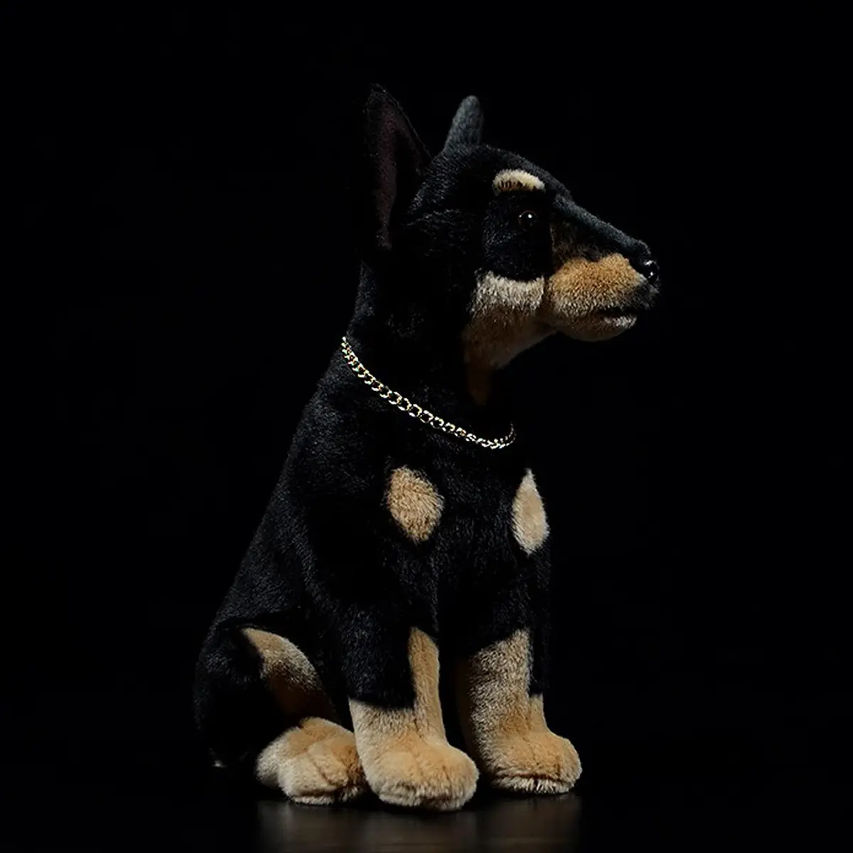 ZHONGXIN MADE Simulation Doberman Plush Toy 30cm (12 inch) | Safe & Durable for Kids - view 3