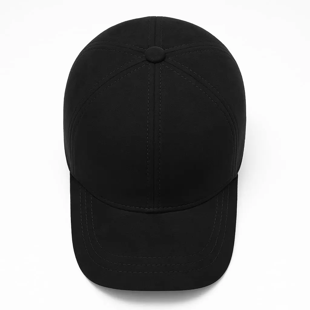 Mumcu's Leather Sheepskin Baseball Cap - Adjustable Snapback Hat (Suede Black) | Genuine Leather - view 2