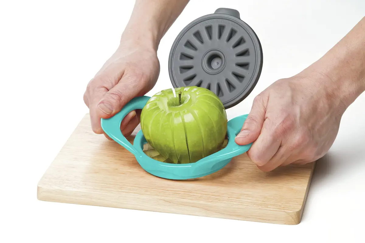 Progressive 16-Slice Thin Apple Slicer & Corer | Dishwasher Safe, Turquoise - view 5