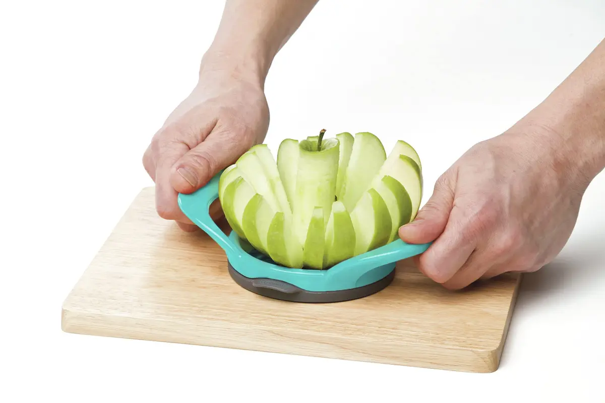 Progressive 16-Slice Thin Apple Slicer & Corer | Dishwasher Safe, Turquoise - view 4