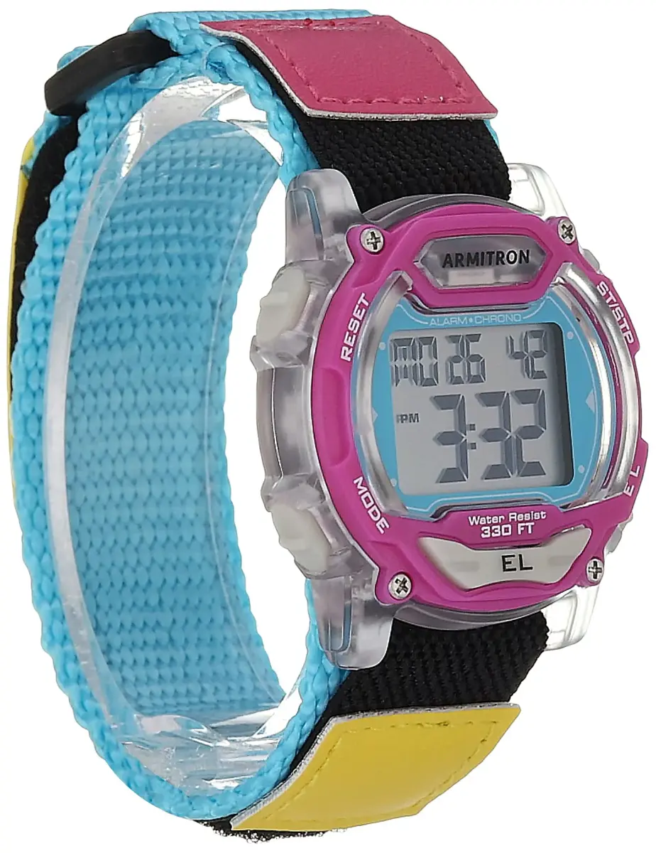 Armitron Sport Unisex Multicolor Nylon Strap Digital Chronograph Watch 40mm - view 3
