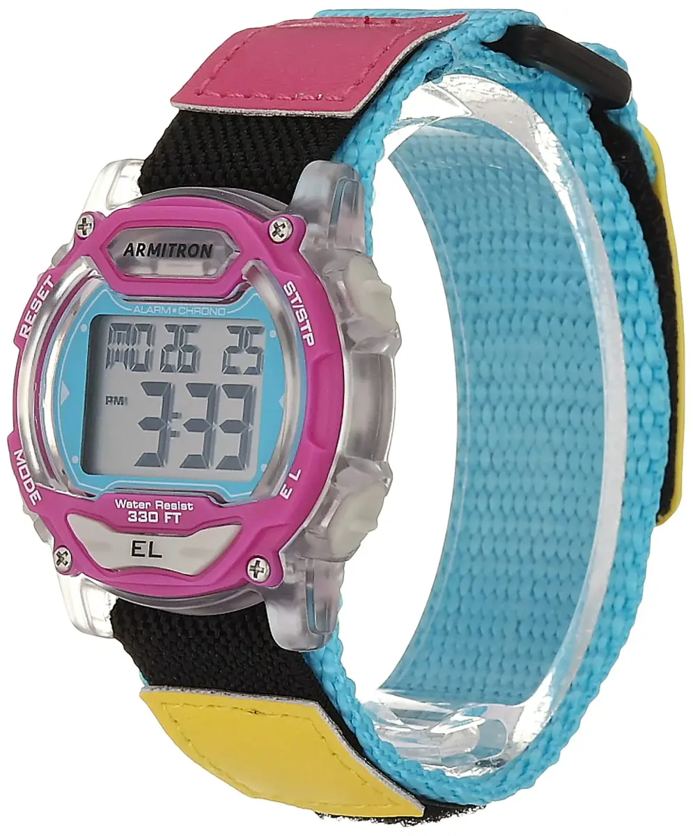 Armitron Sport Unisex Multicolor Nylon Strap Digital Chronograph Watch 40mm - view 4
