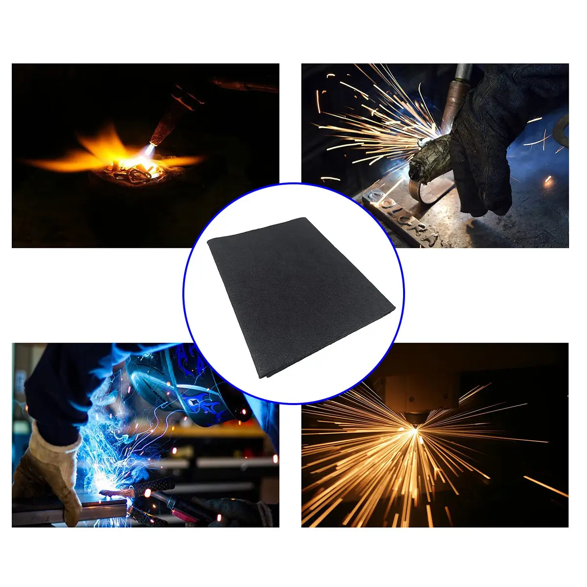 Buraku Welding Blanket Fireproof | Heat Resistant Up to 1800°F | Flame Retardant Carbon Felt (12"X26" | 1PACK) - view 6
