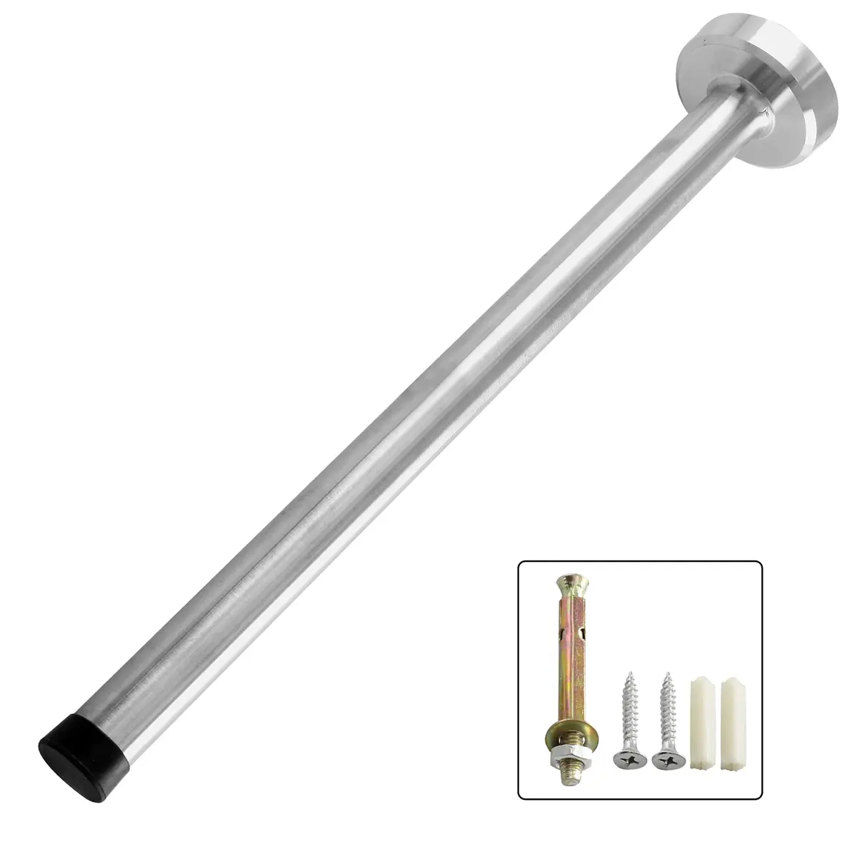 BokWin 10 Inch Wall Mount Door Stopper, Stainless Steel, Brushed Finish | Protects Walls & Doors - view 3