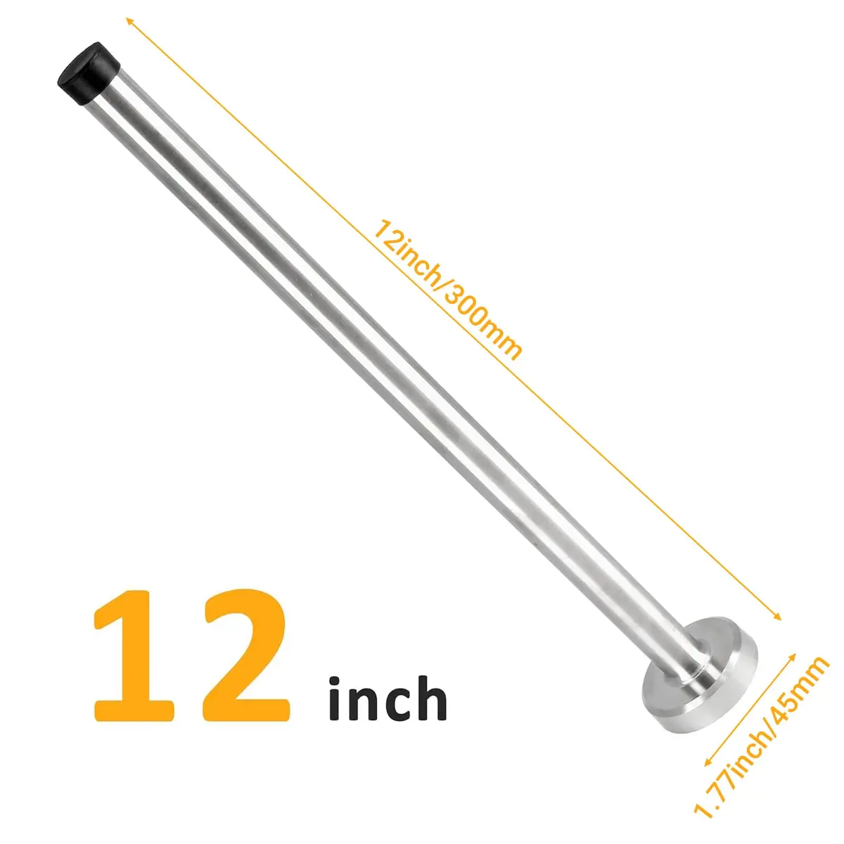 BokWin 12 Inch Wall-Mounted Door Stopper | Heavy Duty Stainless Steel, Rust-Resistant, Easy Install - view 2