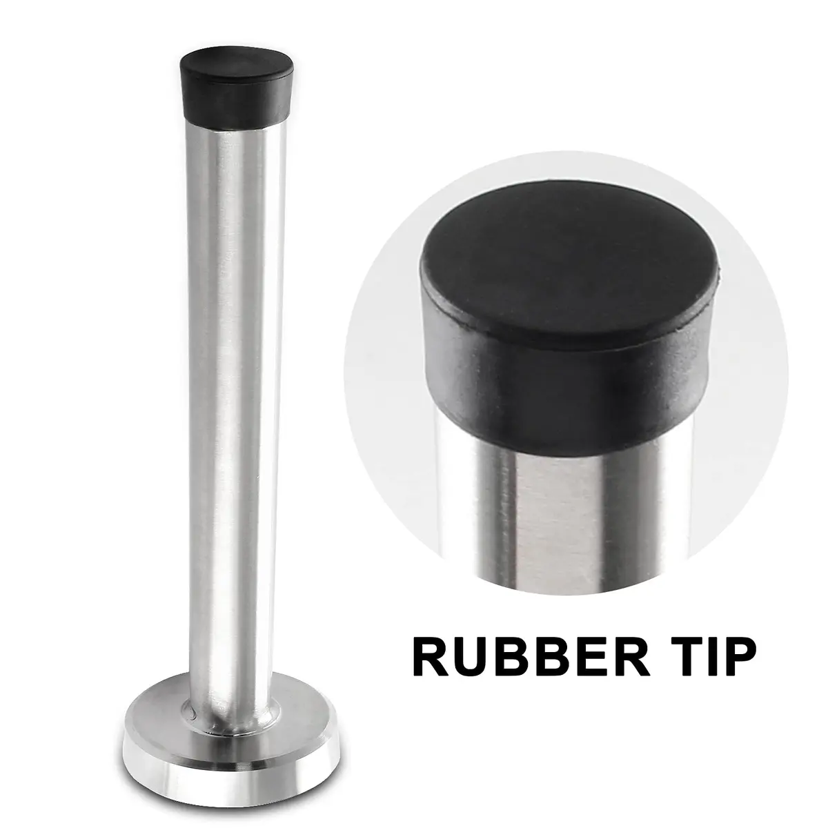 BokWin 6 Inch (15.24 cm) Stainless Steel Door Stopper | Wall Mount, Brushed Nickel Finish - view 6